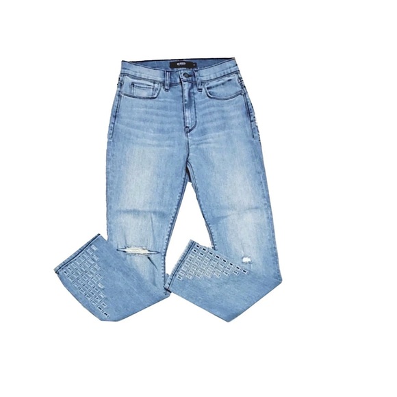 Hudson Geo Laser Cutout Skinny Jeans - Picture 4 of 7